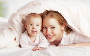 mom and kid