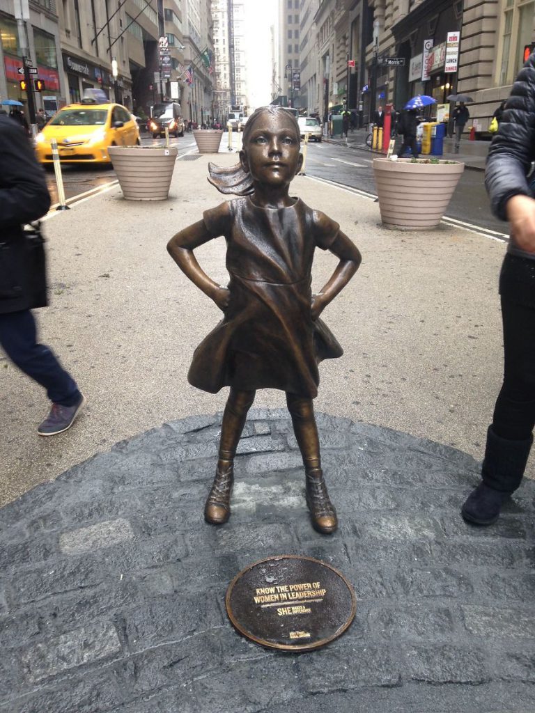 The Fearless Girl This Bronze Statue Stands in Front Of Wall Street